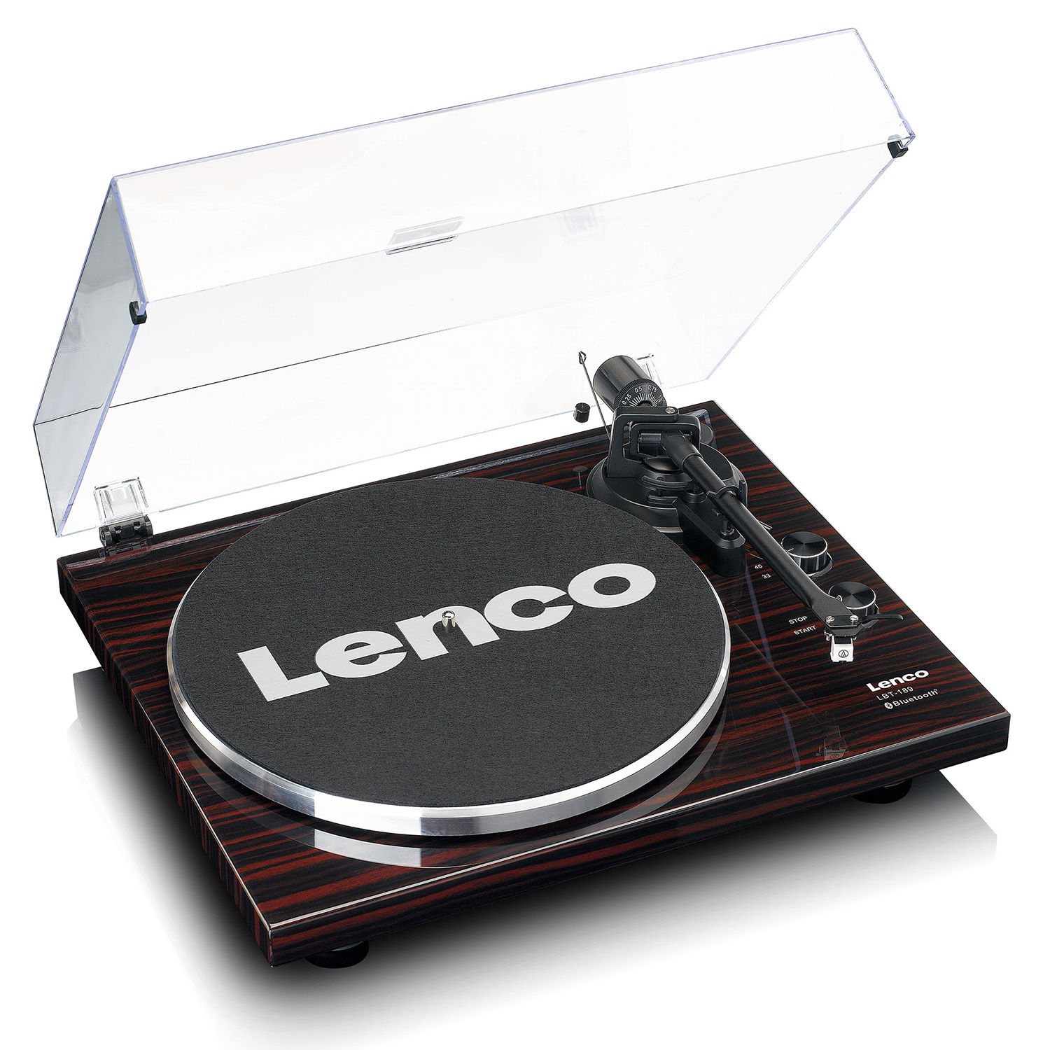 LENCO Lenco LBT-189 Walnut Виниловый проигрыватель с функцией Bluetooth и USB подключением