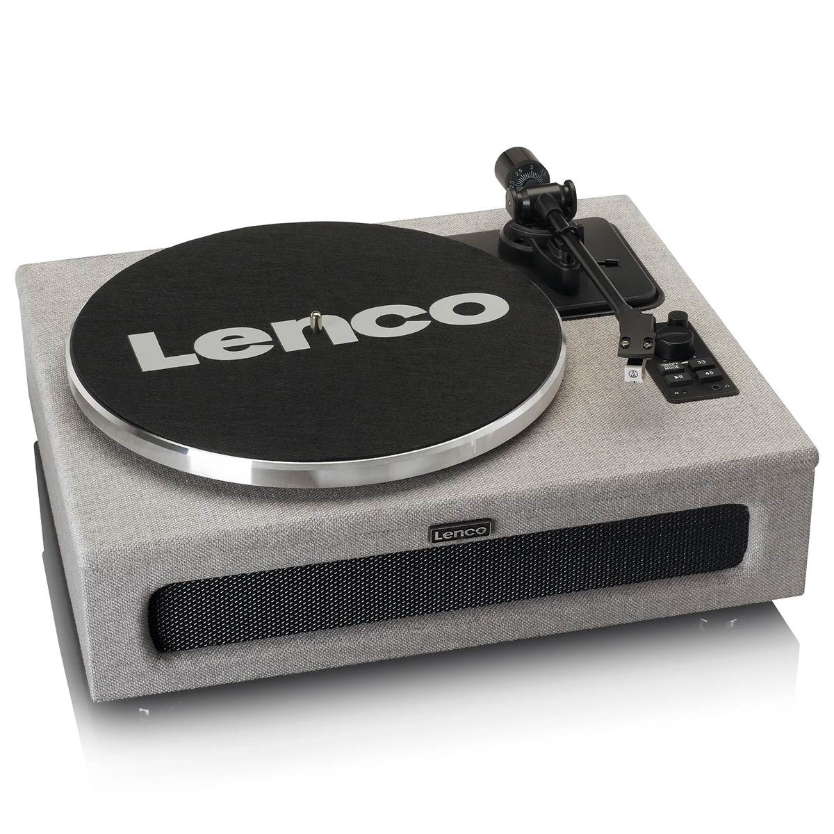 LENCO Lenco LS-440 Grey Виниловый проигрыватель с 4 встроенными динамиками, Bluetooth и Tone & Pitch контролем