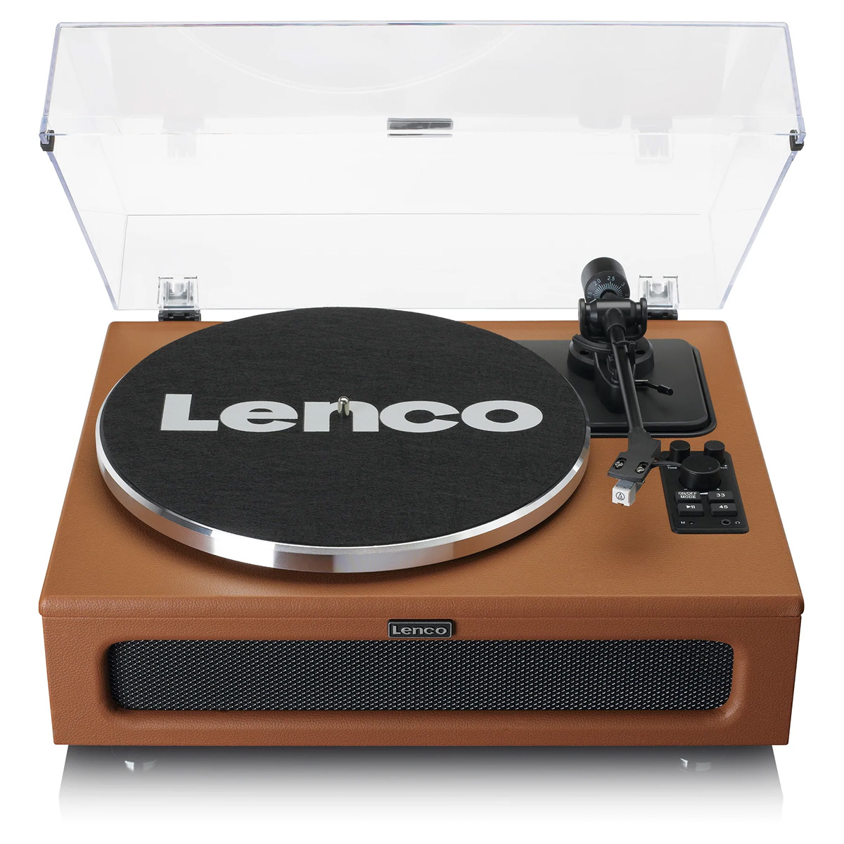 LENCO Lenco LS-430 Brown Виниловый проигрыватель с 4 встроенными динамиками, Bluetooth и Tone & Pitch контролем