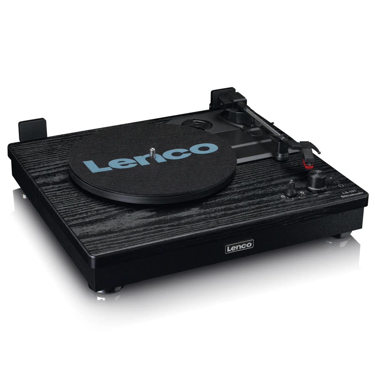 LENCO Lenco LS-101 Black Проигрыватель виниловых пластинок с функцией приёма/передачи через Bluetooth-соединение и акустической системой в деревянном корпусе