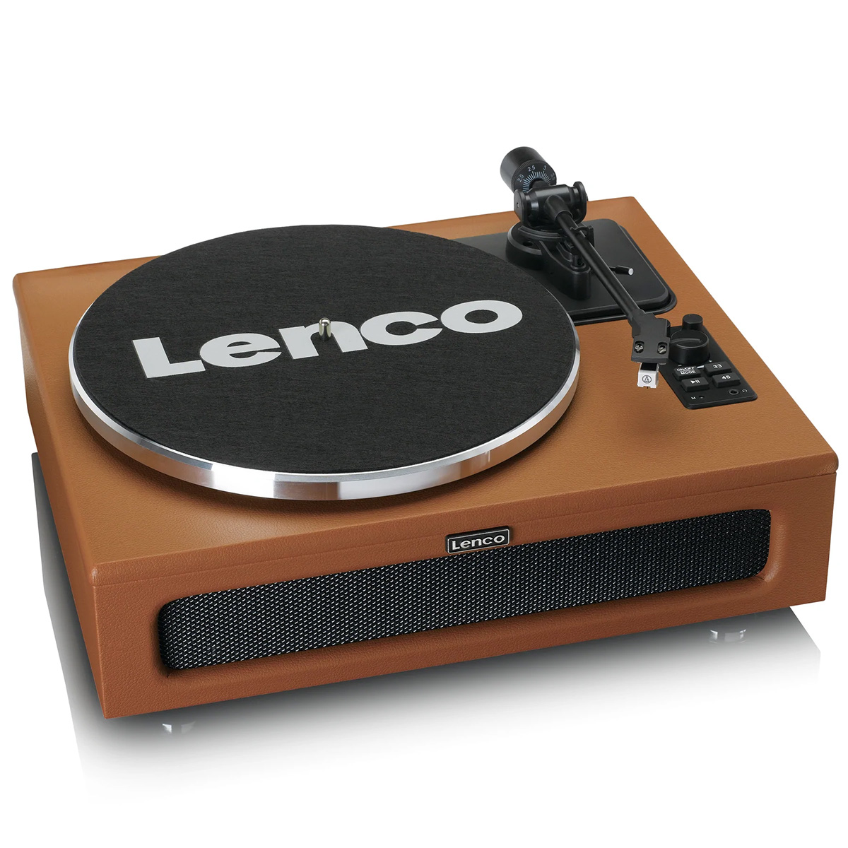 LENCO Lenco LS-430 Brown Виниловый проигрыватель с 4 встроенными динамиками, Bluetooth и Tone & Pitch контролем