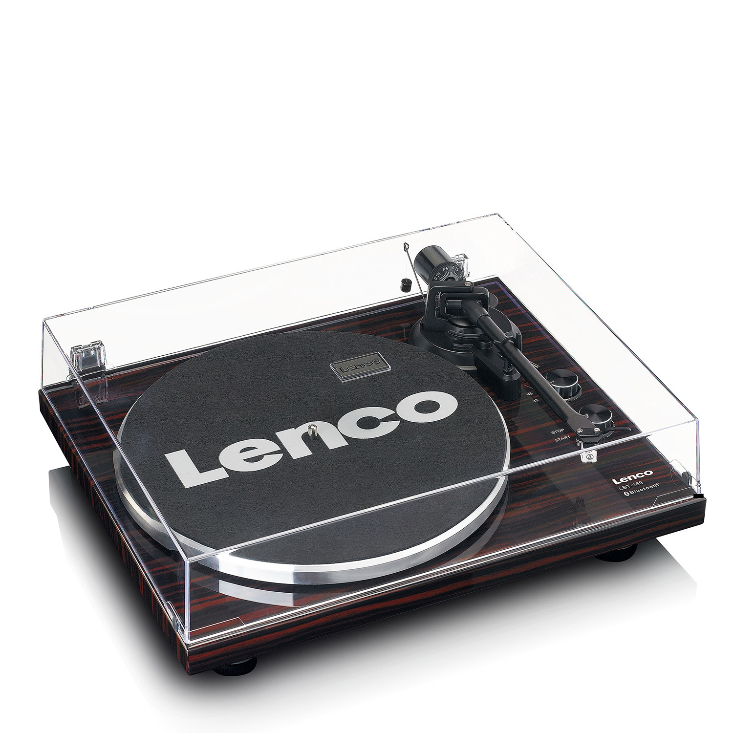 LENCO Lenco LBT-189 Walnut Виниловый проигрыватель с функцией Bluetooth и USB подключением