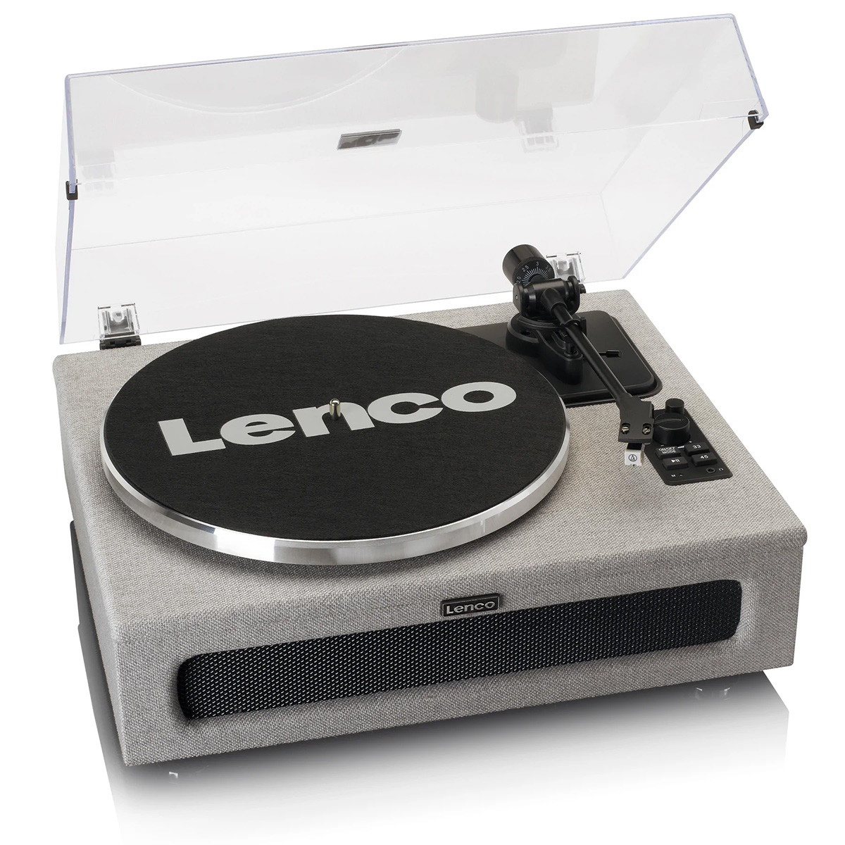 LENCO Lenco LS-440 Grey Виниловый проигрыватель с 4 встроенными динамиками, Bluetooth и Tone & Pitch контролем