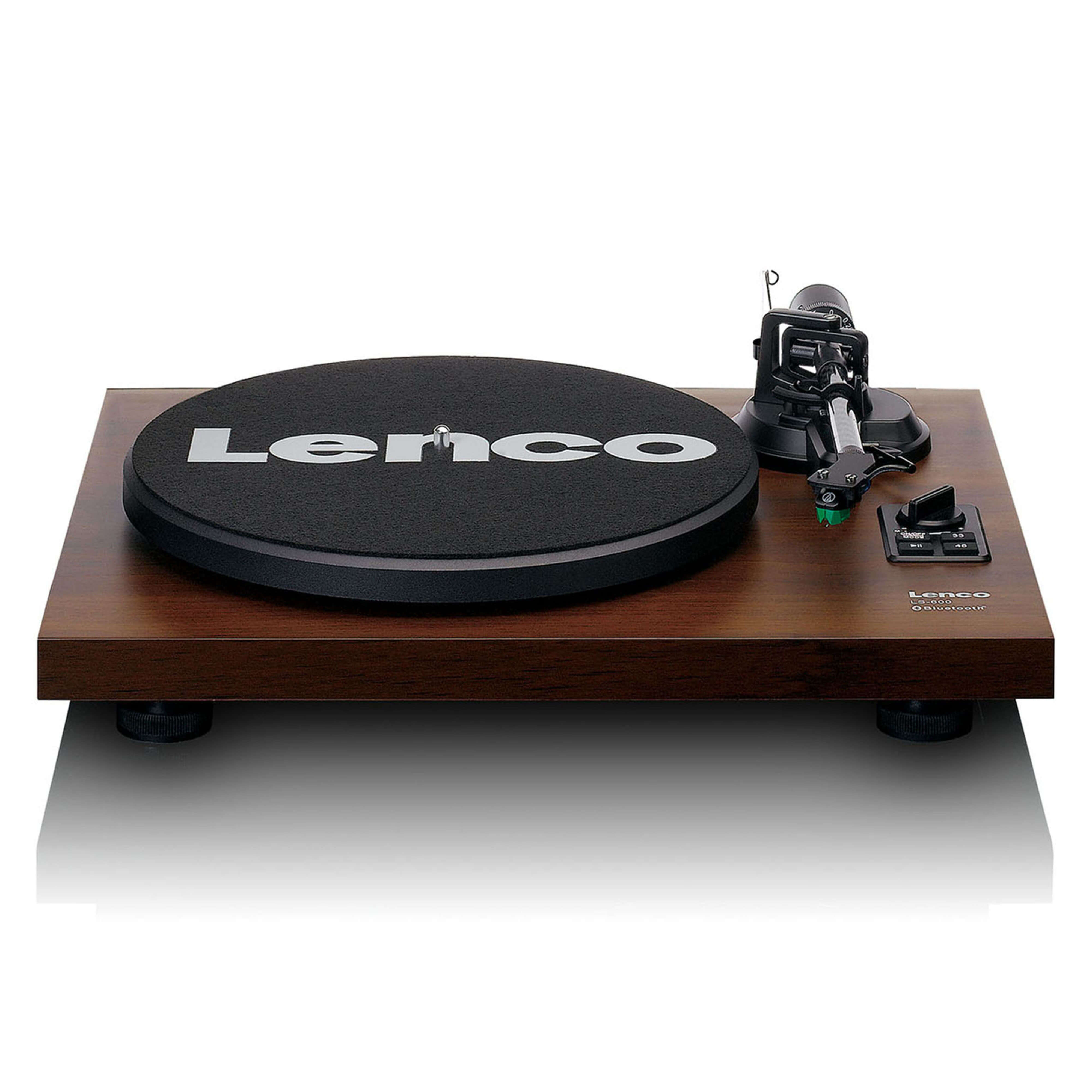 LENCO Lenco LS-600 Walnut Виниловый проигрыватель с двумя внешними динамиками и функцией Bluetooth